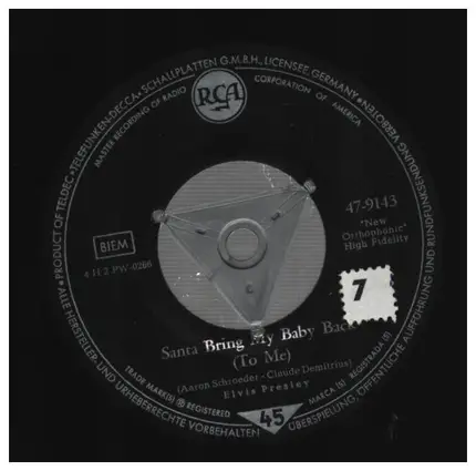 Elvis Presley - Santa Bring My Baby Back (To Me)