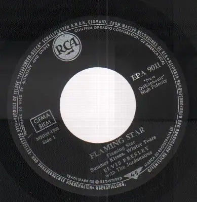 Elvis Presley With The Jordanaires - Elvis By Request - Flaming Star and 3 Other Great Songs
