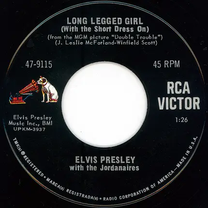 Elvis Presley With The Jordanaires - Long Legged Girl (With The Short Dress On)