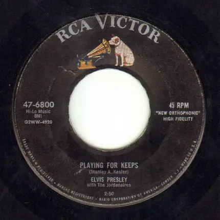 Elvis Presley With The Jordanaires - Playing For Keeps