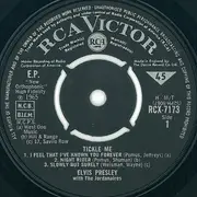 7inch Vinyl Single - Elvis Presley With The Jordanaires - Tickle Me
