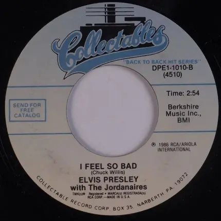 Elvis Presley With The Jordanaires - Wild In The Country