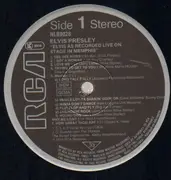 LP - Elvis Presley - Recorded Live On Stage in Memphis - GRACELAND