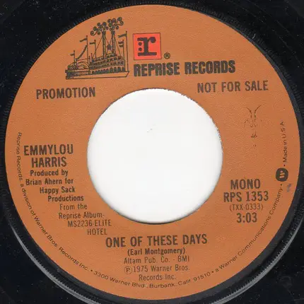 Emmylou Harris - One Of These Days