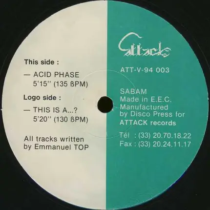 Emmanuel Top - This Is A ... ? / Acid Phase