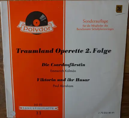 Emmerich Kálmán / Paul Abraham - Die Csardasfürstin / Viktoria und ihr Husar (Große Opernquerschnitte)