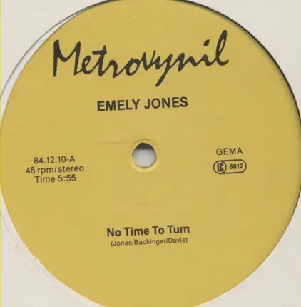 Emely Jones - No Time To Turn