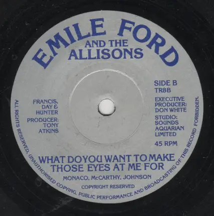 Emile Ford & The Allisons - The Wedding Song