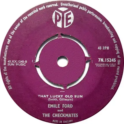 Emile Ford & The Checkmates - On A Slow Boat To China