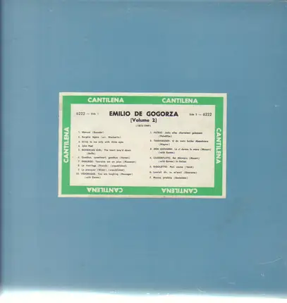 Emilio De Gogorza - Volume II