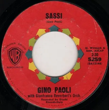 Emilio Pericoli / Gino Paoli - Al Di La / Sassi