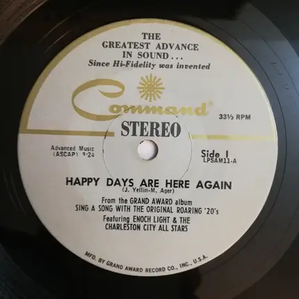 Enoch Light & The Charleston City All-Stars - Happy Days Are Here Again