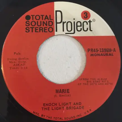 Enoch Light And The Light Brigade - Marie / I'll Never Smile Again