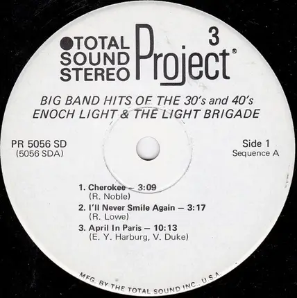 Enoch Light And The Light Brigade - Big Band Hits of the 30's & 40's