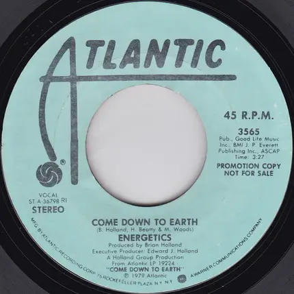 Energetics - Come Down to Earth