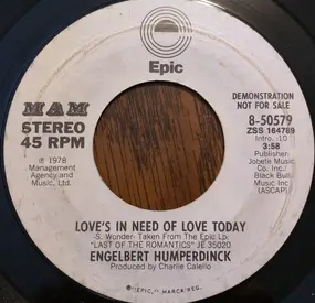 Engelbert Humperdinck - Love's In Need Of Love Today