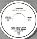 7inch Vinyl Single - England Dan & John Ford Coley - Simone - Promo Copy