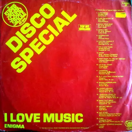 Enigma - Disco Special - I Love Music