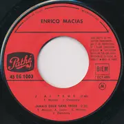7inch Vinyl Single - Enrico Macias - J'ai Peur - EP