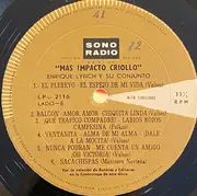 LP - Enrique Lynch Y Su Conjunto - Más Impacto Criollo