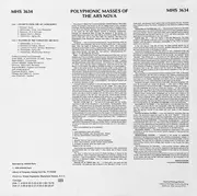 LP - Ensemble Vocal Guillaume Dufay - Polyphonic Masses Of The Ars Nova: Excerpts From The Apt Manuscript, Music Of Florentine Masters