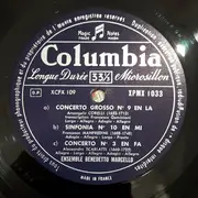 LP - Corelli / Manfredini / Scarlatti - École Italienne Du XVIIIe Siècle Album ll (Ensemble Benedetto Marcello) - Mono