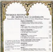 CD - Ensemble Obsidienne , Krless - Musique festive du Moyen-Âge à Guédelon - Still Sealed