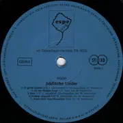 LP - Espe - Jiddische Lieder - יידישע לידער - Maseltow - Insert
