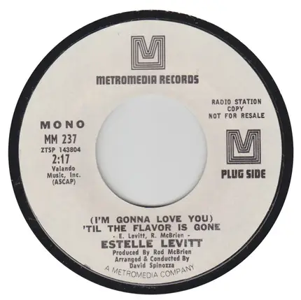 Estelle Levitt - (I'm Gonna Love You) 'Til The Flavor Is Gone