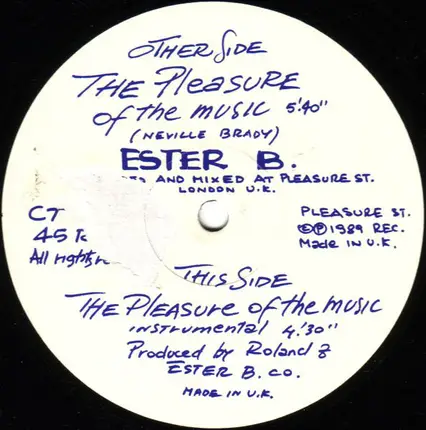 Ester B - The Pleasure Of The Music