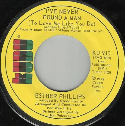 Esther Phillips - I've Never Found A Man (To Love Me Like You Do) / Cherry Red