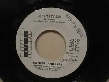 Esther Phillips - Justified