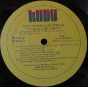 LP - Esther Phillips With Joe Beck - For All We Know