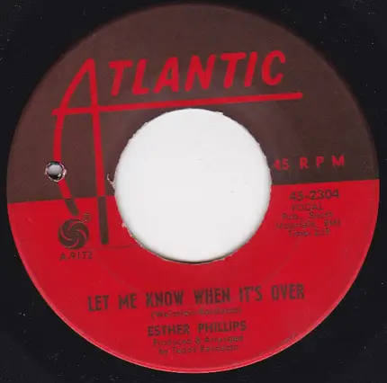 Esther Phillips - I Saw Me / Let Me Know When It's Over