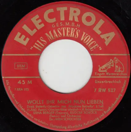 Puccini - Mädchen, In Deinen Augen Liegt Ein Zauber / Wollt Ihr Mich Nun Lieben