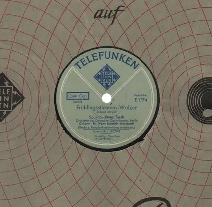 Erna Sack - Frühlingsstimmen-Walzer/ Draußen in Sievering..