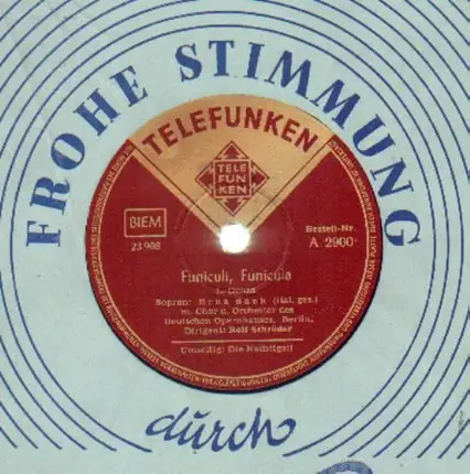 Erna Sack - Funiculi, Funicula/ Die Nachtigall