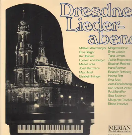 Erne Berger, Kurt Böhme a.o. - Dresdner Liederabend