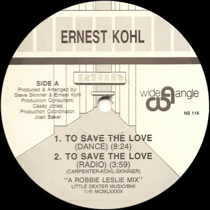 Ernest Kohl - To Save The Love