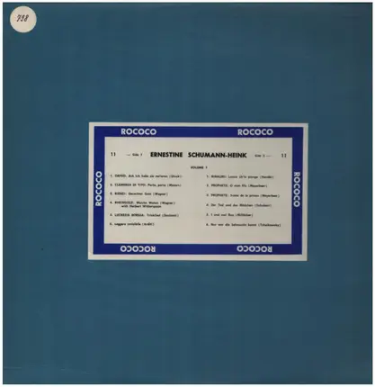 Ernestine Schumann-Heink - Famous Voices Of The Past Vol. 1