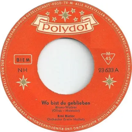 Erni Bieler - Wo Bist Du Geblieben
