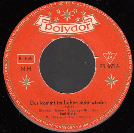 Erni Bieler - Das Kommt Im Leben Nicht Wieder