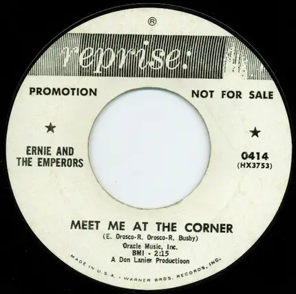 Ernie & The Emperors - Meet Me At The Corner / Got A Lot I Want To Say