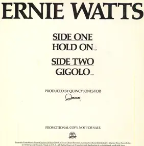 Ernie Watts - Hold On / Gigolo