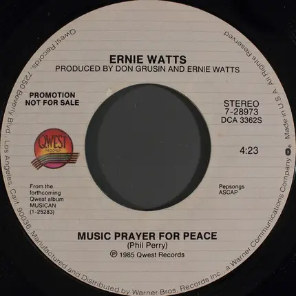 Ernie Watts - Music Prayer For Peace