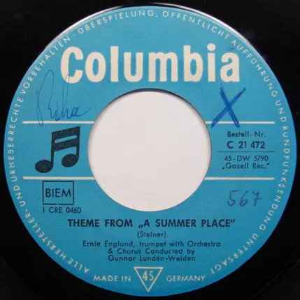 Ernie Englund - Summernight In Gothland / Theme From "A Summer Place"