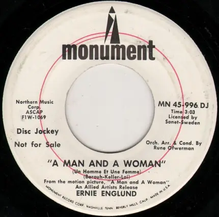 Ernie Englund - Theme From 'The Sand Pebbles' / A Man And A Woman