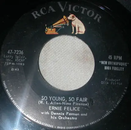 Ernie Felice - So Young, So Fair / Hot Spell