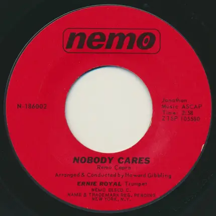 Ernie Royal , Mister Jay - Area Code 212 / Nobody Cares