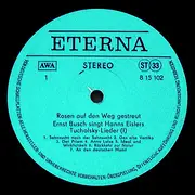 LP - Ernst Busch - Rosen Auf Den Weg Gestreut - Ernst Busch Singt Hanns Eislers Tucholsky-Lieder